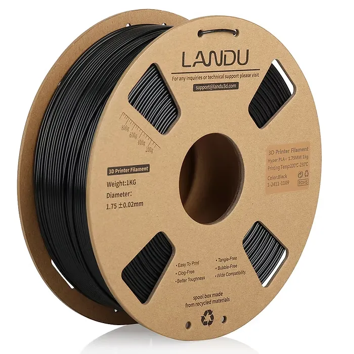 Hyper PLA+ 1.75mm 1kg Landu (negro)