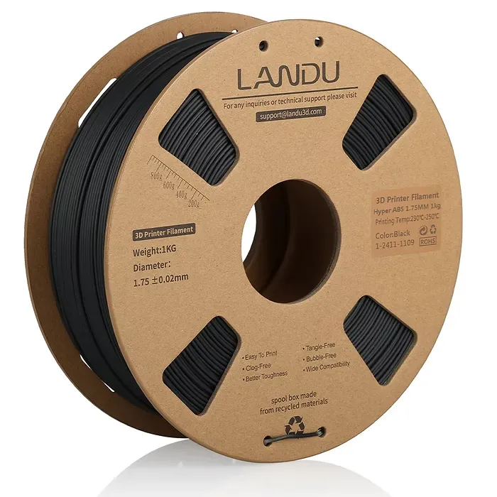 Hyper ABS 1.75mm 1kg  Landu (negro)