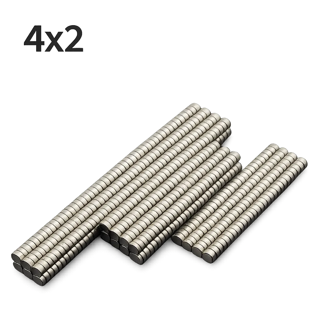 Imán Neodimio Redondo N35 4x2mm 10 und